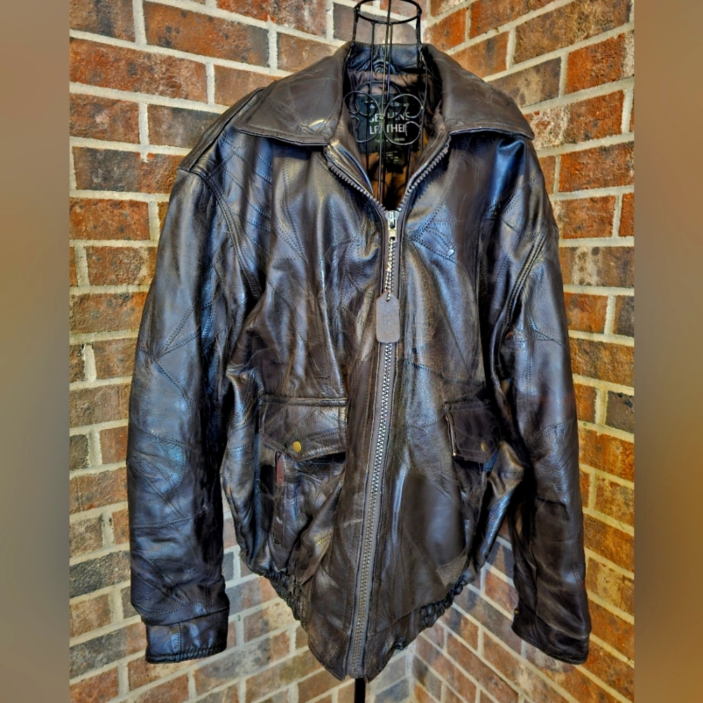MAXAM Brand LAMBSKIN LEATHER COAT Dark Brown size XXL 2X